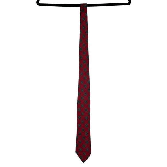 YSL Vintage Red 100% Silk Tie - Picture 1 of 4
